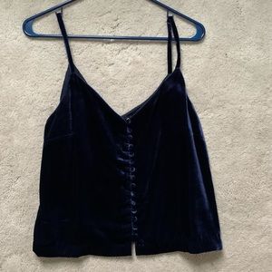Madewell Velvet Button Up Tank